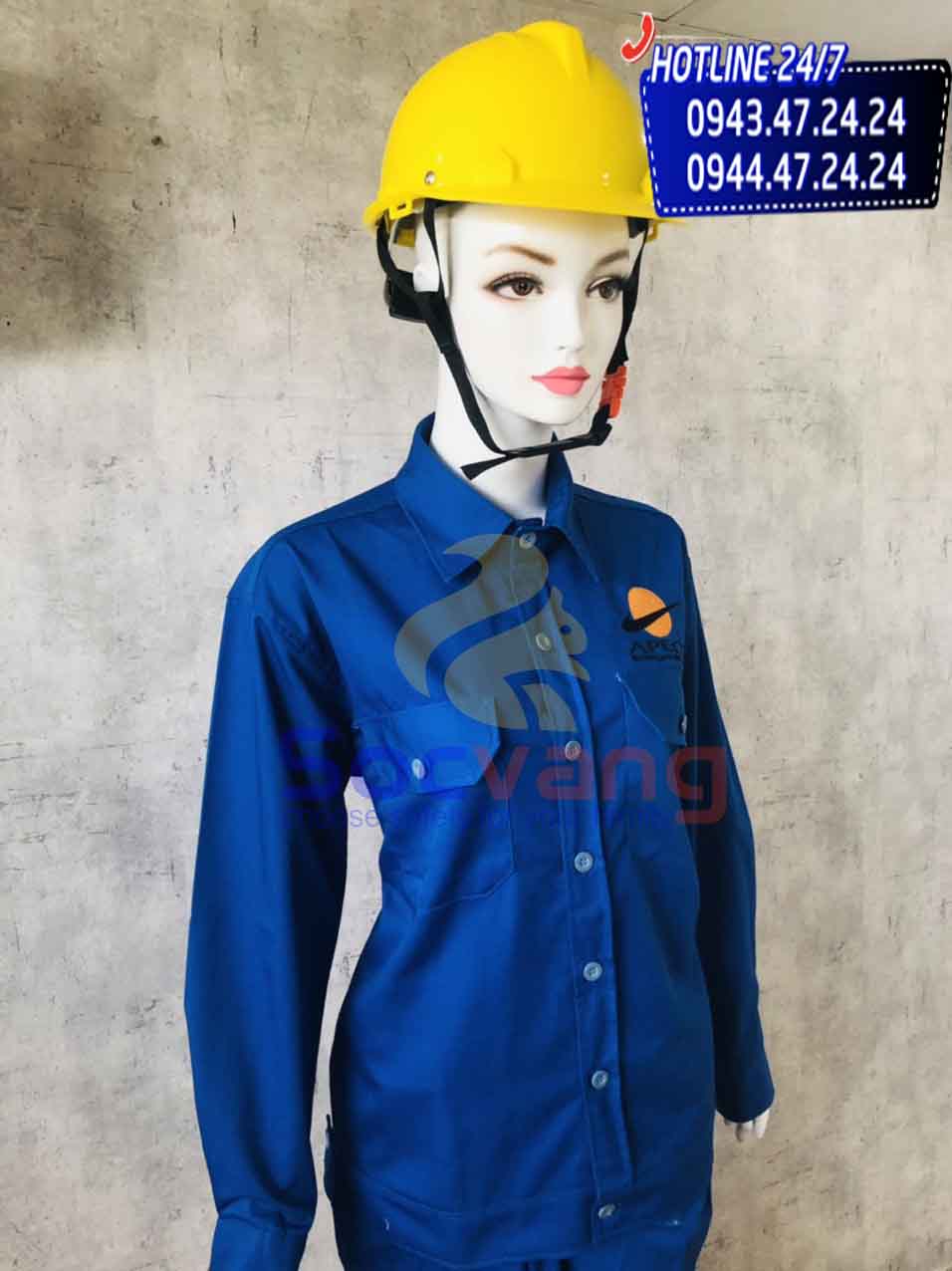 Quần áo bảo hộ công nhân điện an phú