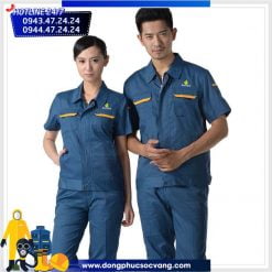 quần áo bảo hộ công nhân cơ khí tay ngắn