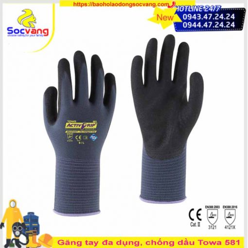 Găng tay chống đa dụng- chống dầu towa 581