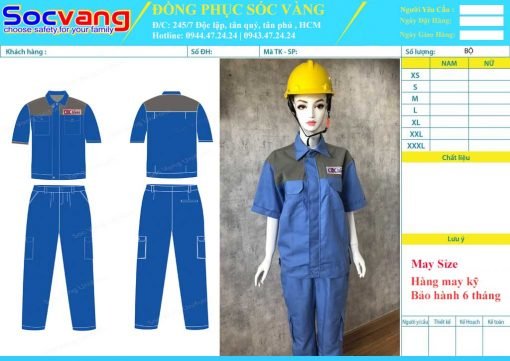 Mẫu thiết kế quần áo bảo hộ công nhân cơ khí CNC idear